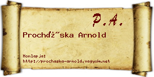 Procháska Arnold névjegykártya